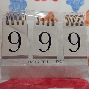 Wedding Countdown Calendar with Gold Rings